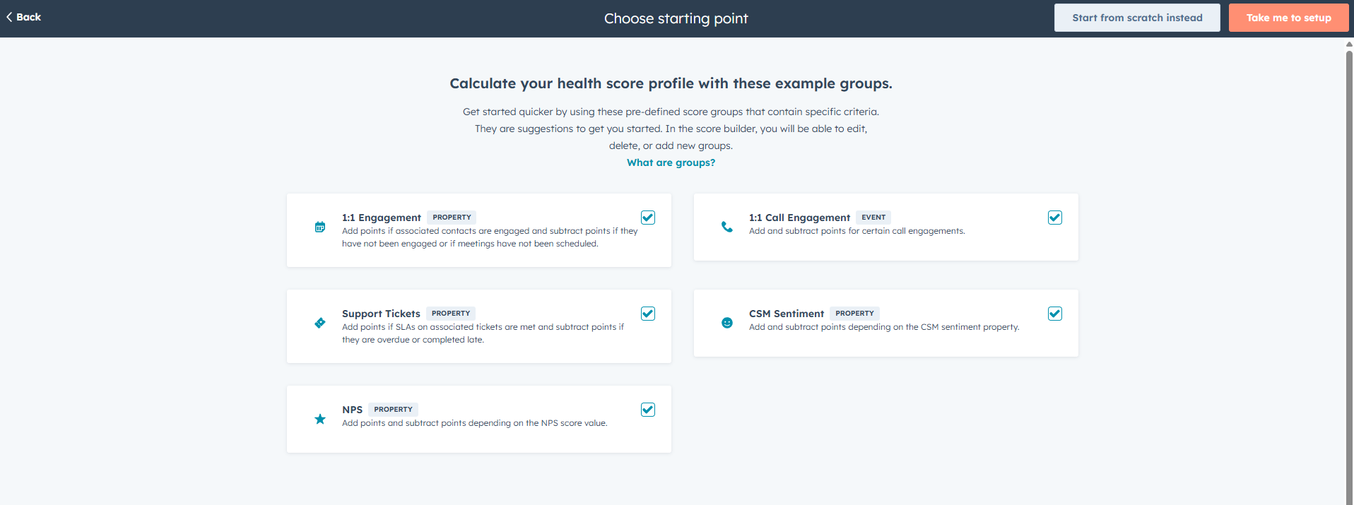 2. Choose a starting point