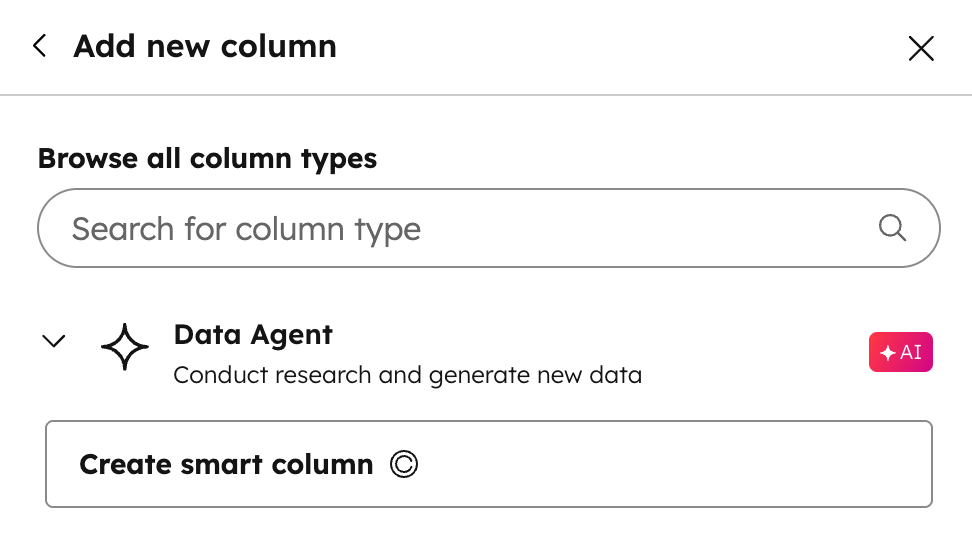 Create smart column