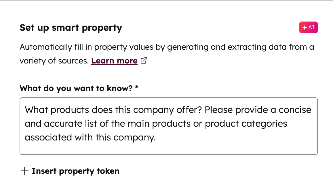 Set up smart property