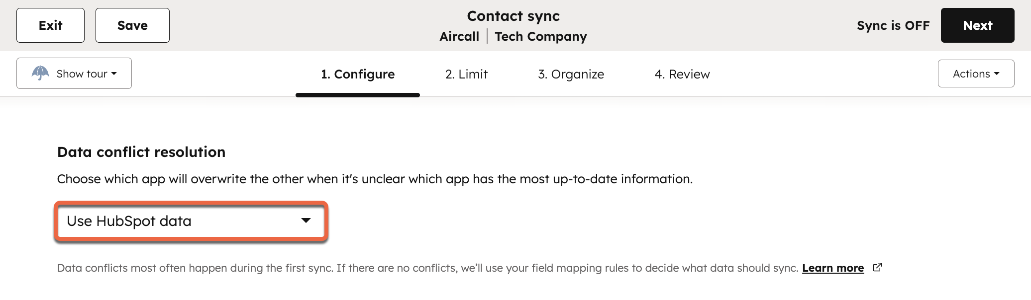 Data sync conflict resolution: choosing which app's data wins Data sync conflict resolution: choosing which app's data wins
