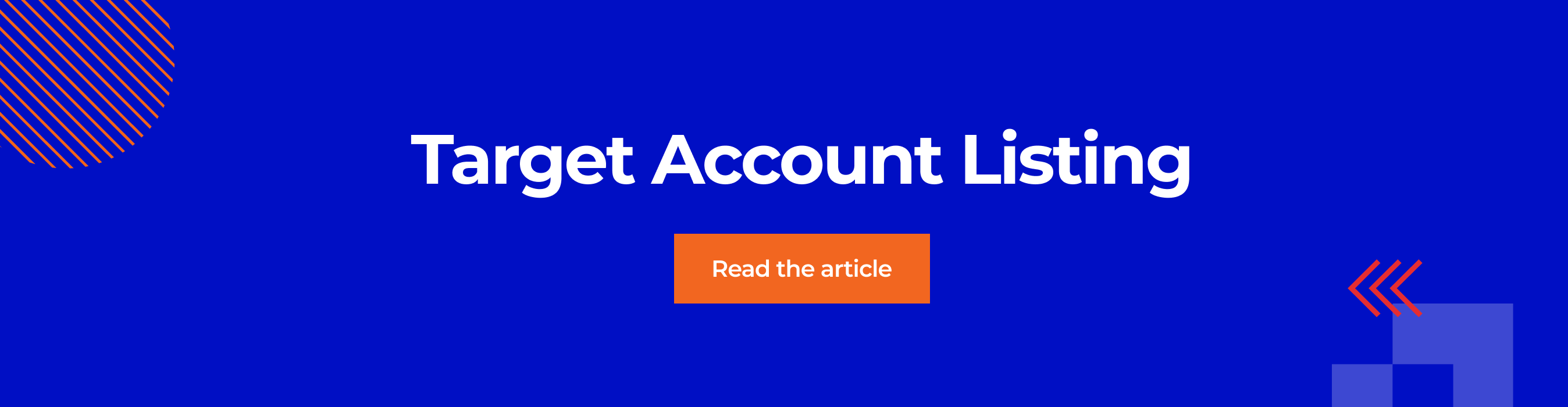 HubSpot Account-Based Marketing: Target Account Listing