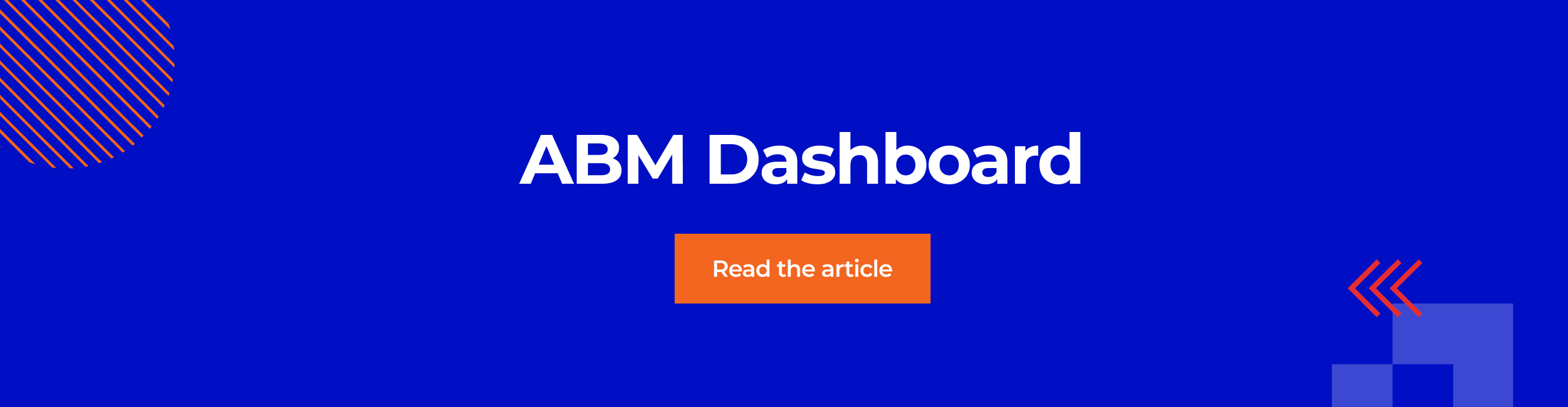 HubSpot Account-Based Marketing: ABM Dashboard