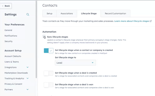 Syn lifecycle stages