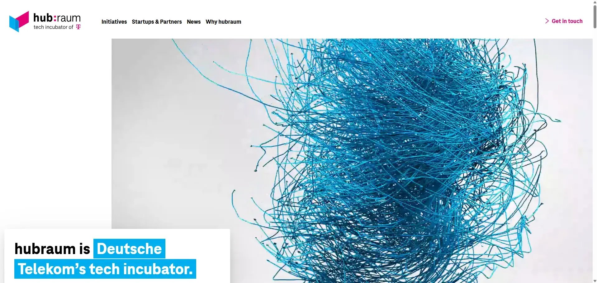 Hubraum hero secttion