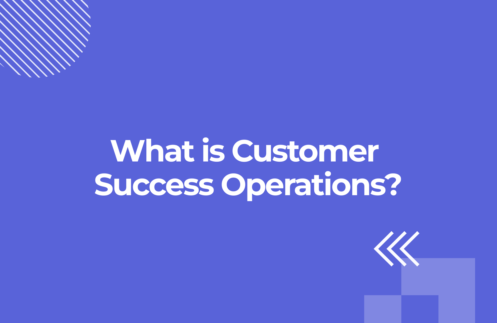 What is customer success operations