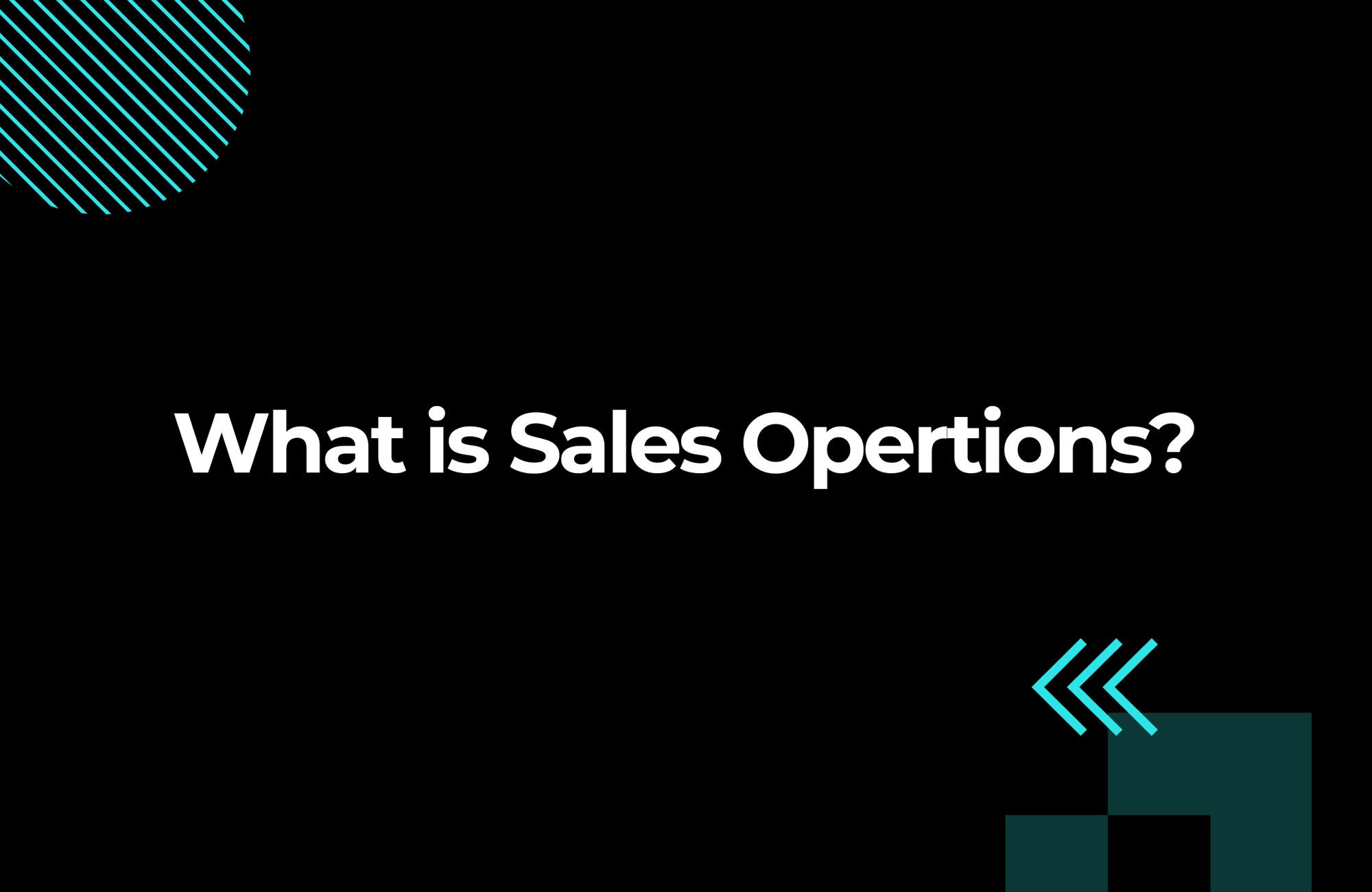 What is sales operations