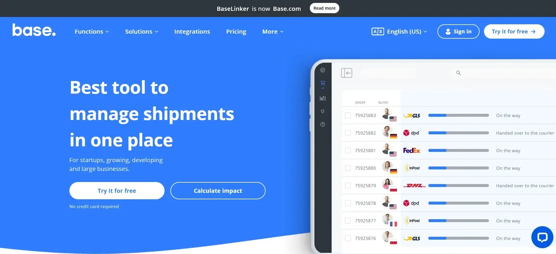 Base.com homepage