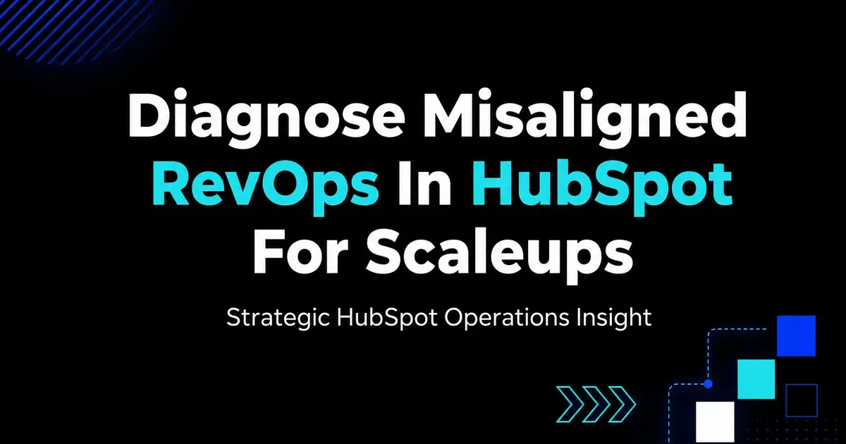 Diagnose Misaligned RevOps in HubSpot for Scaleups